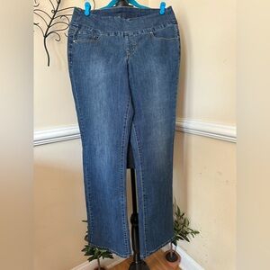 Jag Jeans Low Rise Boot Leg Western Women's Dark Wash Mid-Rise Size 14 Stretch